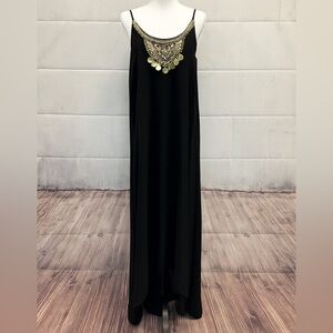 Boohoo Preloved Black Spaghetti Strap Maxi Dress (12)